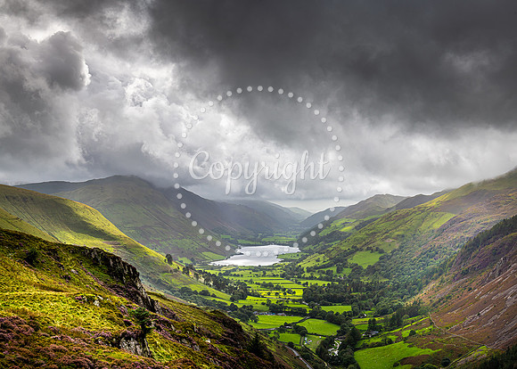 Looking down on Tal y Llyn Lake